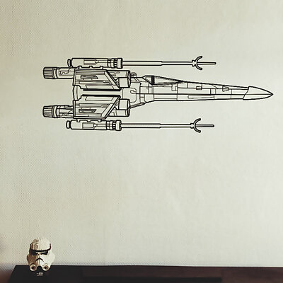 Xwing fighter 2D wall art by kleinbottle
