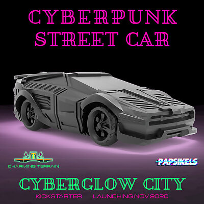 CyberGlow City Cyberpunk Street Car