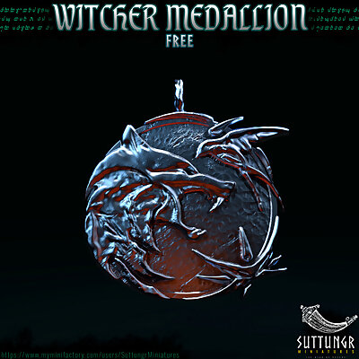 Witcher Medallion  Free PreSupported
