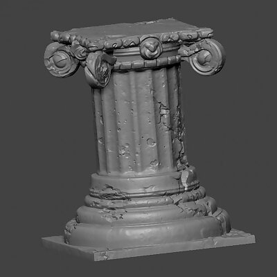 Ancient Pillar  Decorative Plinth for Terrain or Mini base