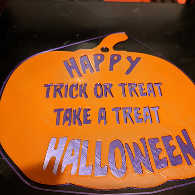 Simple Hallowen trick or treat sign