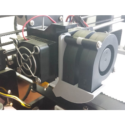 Dual fan duct for TronxyZonestar P802M for powerful airflow