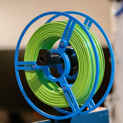 Reusable adjustable spool for spoolless filament