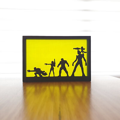 Guardians of the Galaxy Silhouette Art