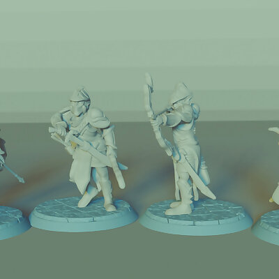 Elven Archers Set 4 Miniatures DungeonsDragons !FREE! !SUPPORTS!