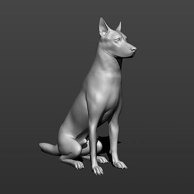 German shepherd dog 3D print model