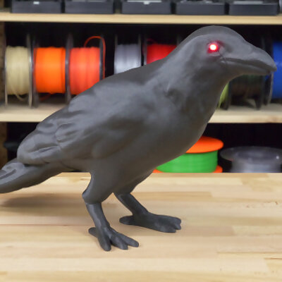 CROW WITH LED EYES