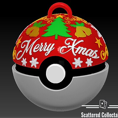 Christmas Poke Ball Ornament