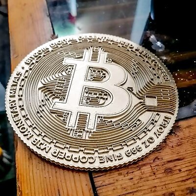 Bitcoin High quality Coin 2 colorsembossedpunchedACAD versions