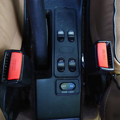 Seat belt buckle release press button cap for Saab 900 9000 Volvos etc