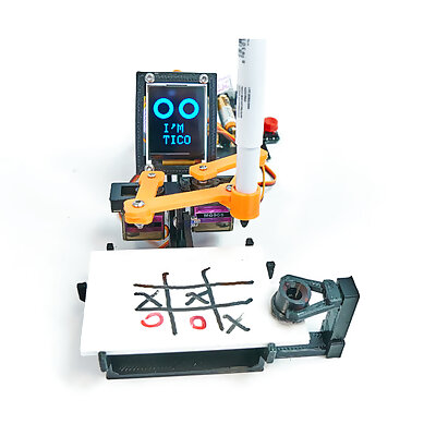 TICO  TicTacToe robot powered by Arduino  Plot Clock remix