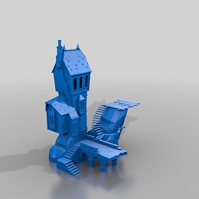 philosophers observatory tower  terrain  rebuild  scaled 32mm