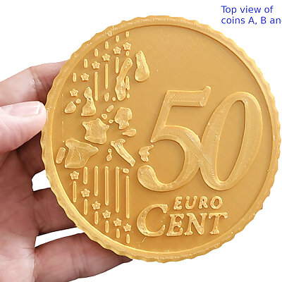Coin coaster Euro 50 cent