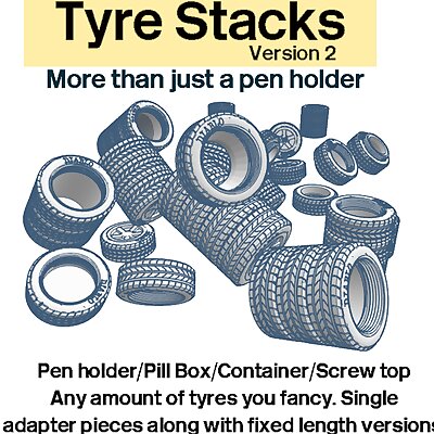 Tyre stacks Version 2 More than just a pen holder