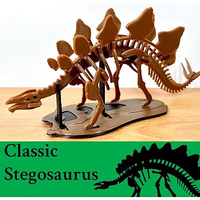 3Dino Puzzle Classic Style Stegosaurus