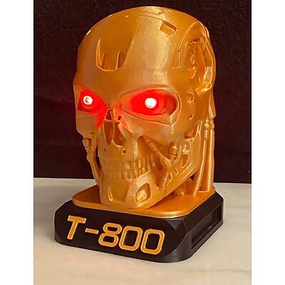 T800 Terminator Exoskull w 5mm LED Eyes with new base