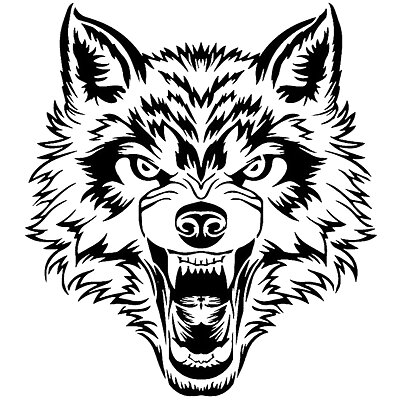 Wolf stencil
