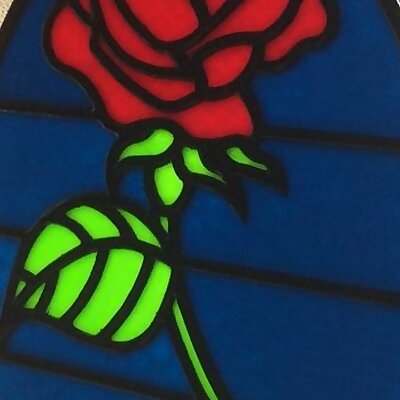 Stained Glass Type Rose