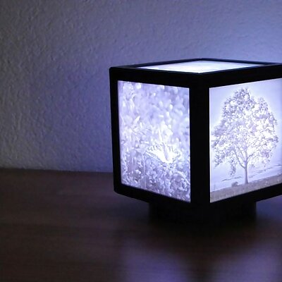 Lithophane cube with wlan controlled LED