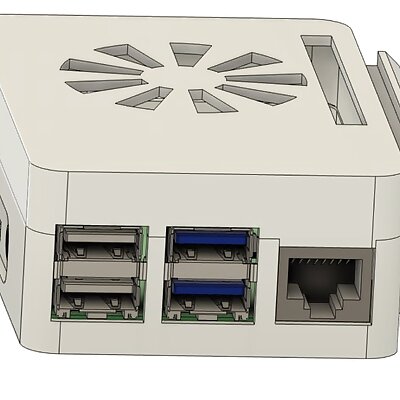 Raspberry Pi 4 Case with extrusion rails