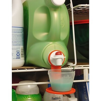 Laundry cup holder fits Gain bottle