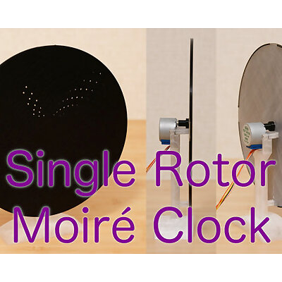 Single Rotor Moiré Clock