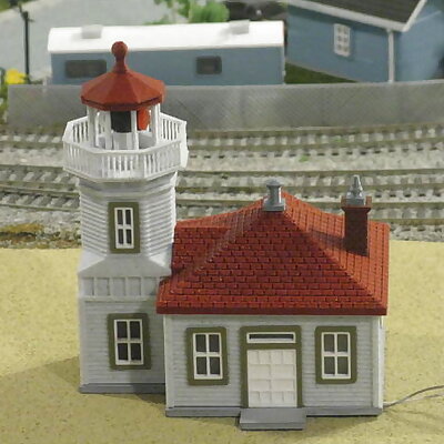 HO Scale Mukilteo Lighthouse with Lighted Rotating Beacon