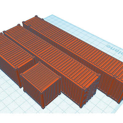 HO Scale Shipping Containers 10ft 20ft 40ft 48ft