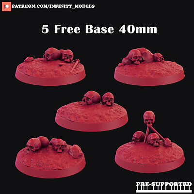 Scull Base 40mm  Tabletop Miniatures