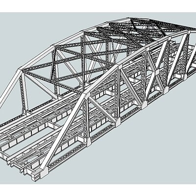 HO Scale 145 FT Double Track Arched Truss Bridge