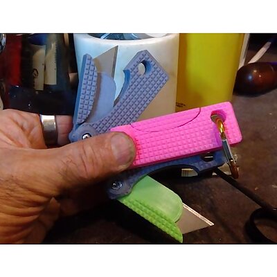 Folding Utility Knife EDC Carbineer or Paracord loop Lock