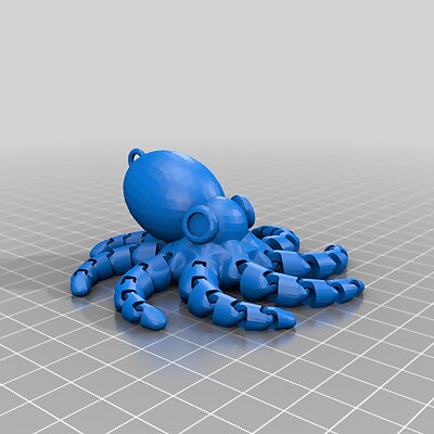 Mini Octopus Remix with realistic head with ring