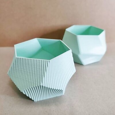 Simple but unusual hex planters
