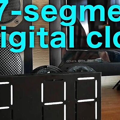 Mechanical 7segment digital clock