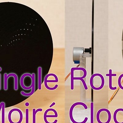 Single Rotor Moiré Clock