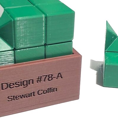 Design No 78A  Assembly puzzle by Stewart Coffin STC 78A