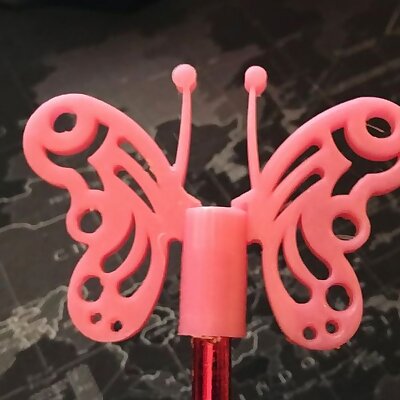 Butterfly pencil topper