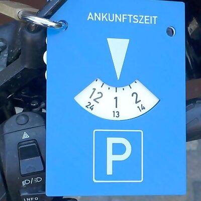 Motorcycle parking disc