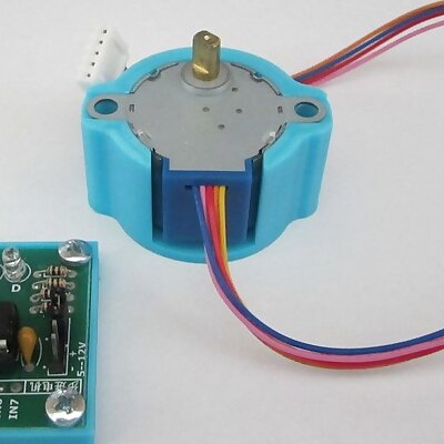 Stepper motor and driver board mount for 28BYJ48