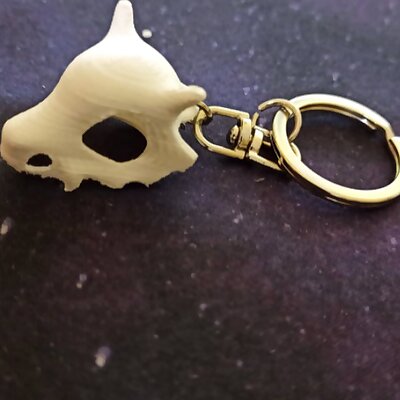 Cubone Pokemon Skull Keychain
