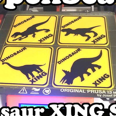 OpenScad Dinosaur XING signs