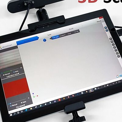 Surface Pro 4  Tablet Mount for Revopoint 3D Scanner