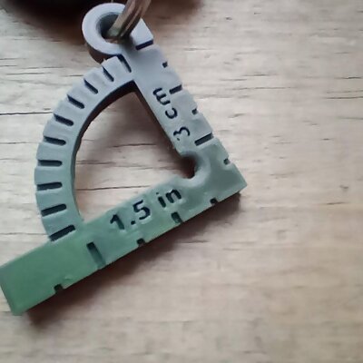 Keychain protractor and ruler