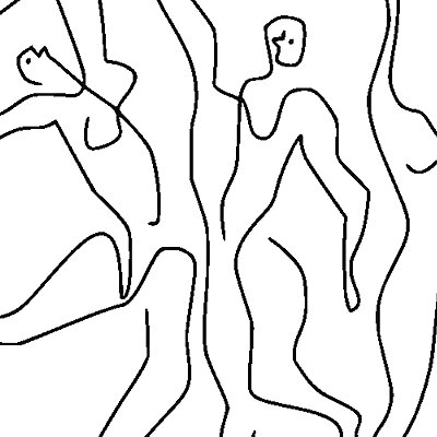 Dancers  printed dawing  Picasso style
