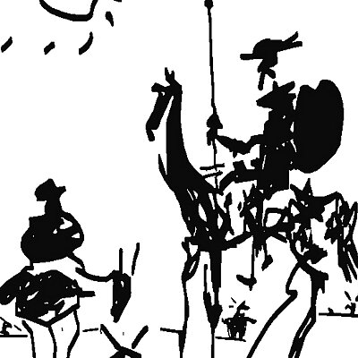 Don Quixote  Printed Drawing