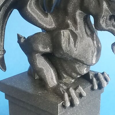 Dragon Gargoyle on pedestal Gothic architecture sculpture