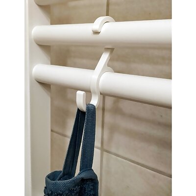 Towel hook for bathroom radiator 40 x 20 mm
