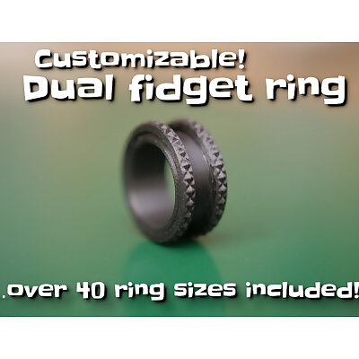 Printinplace dual fidget ring