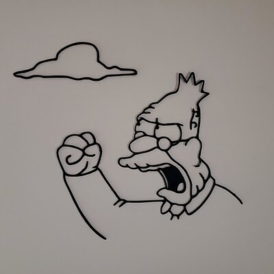 Old Man Yells At Cloud  Simpsons Wall Art