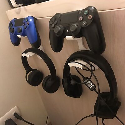 wall holder for controller and headphones ps4  soporte control y audifonos ps4